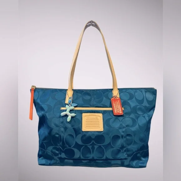 Coach Tote Royal Blue purse - Picture 1 of 13